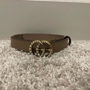 Authentic Gucci Pearl Belt- Porcelain Rose